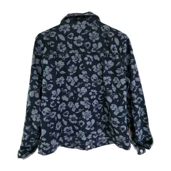 Quacker‎ Factory Floralicious Snap Front Jacket 681255 Medium - Picture 4 of 16